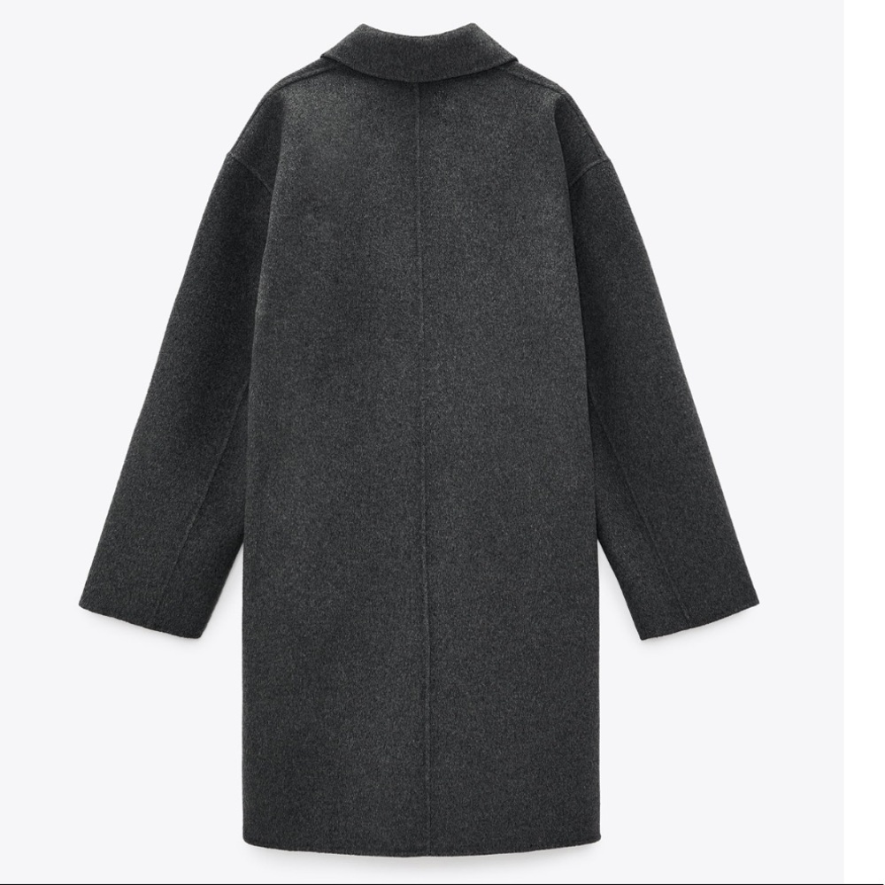 Limited edition luxurious wool blend grey coat - Picture 3 of 7